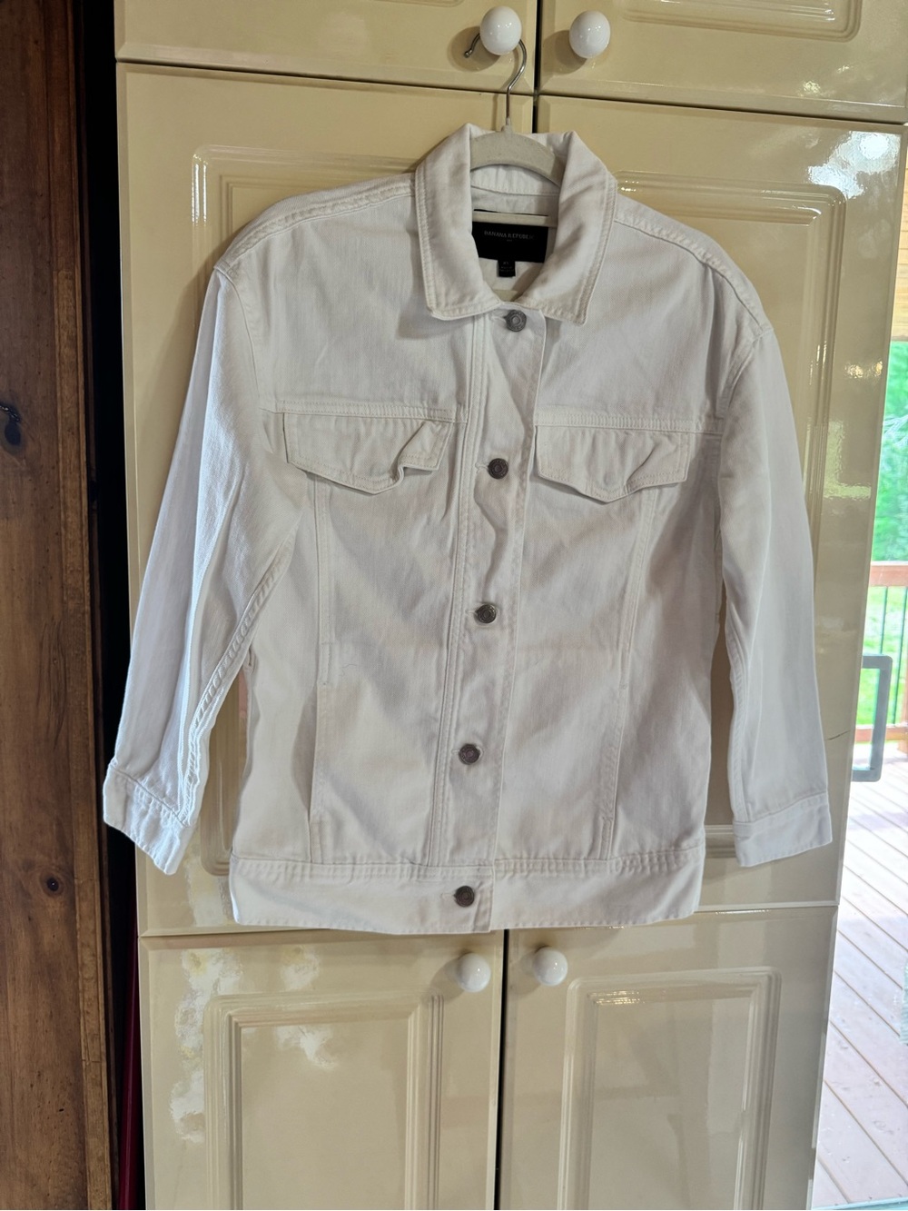 Banana Republic White Denim Jean Jacket - Women's